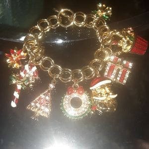 Vintage Christmas Charm Bracelet